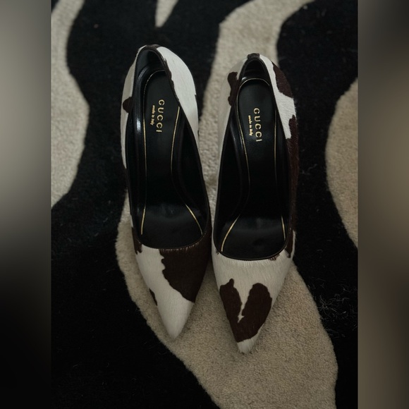 NEW Gucci Limited Edition Pony Hair Heels Western Pumps - Picture 2 of 4